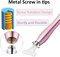Diamond Art Painting Pen Accessories Tools, Metal Square and Round Tips Ergonomic Diamond Drill Pen Screw In Tip Multi Replacement Pen Heads for DP Cross Stitch - Rose Gold